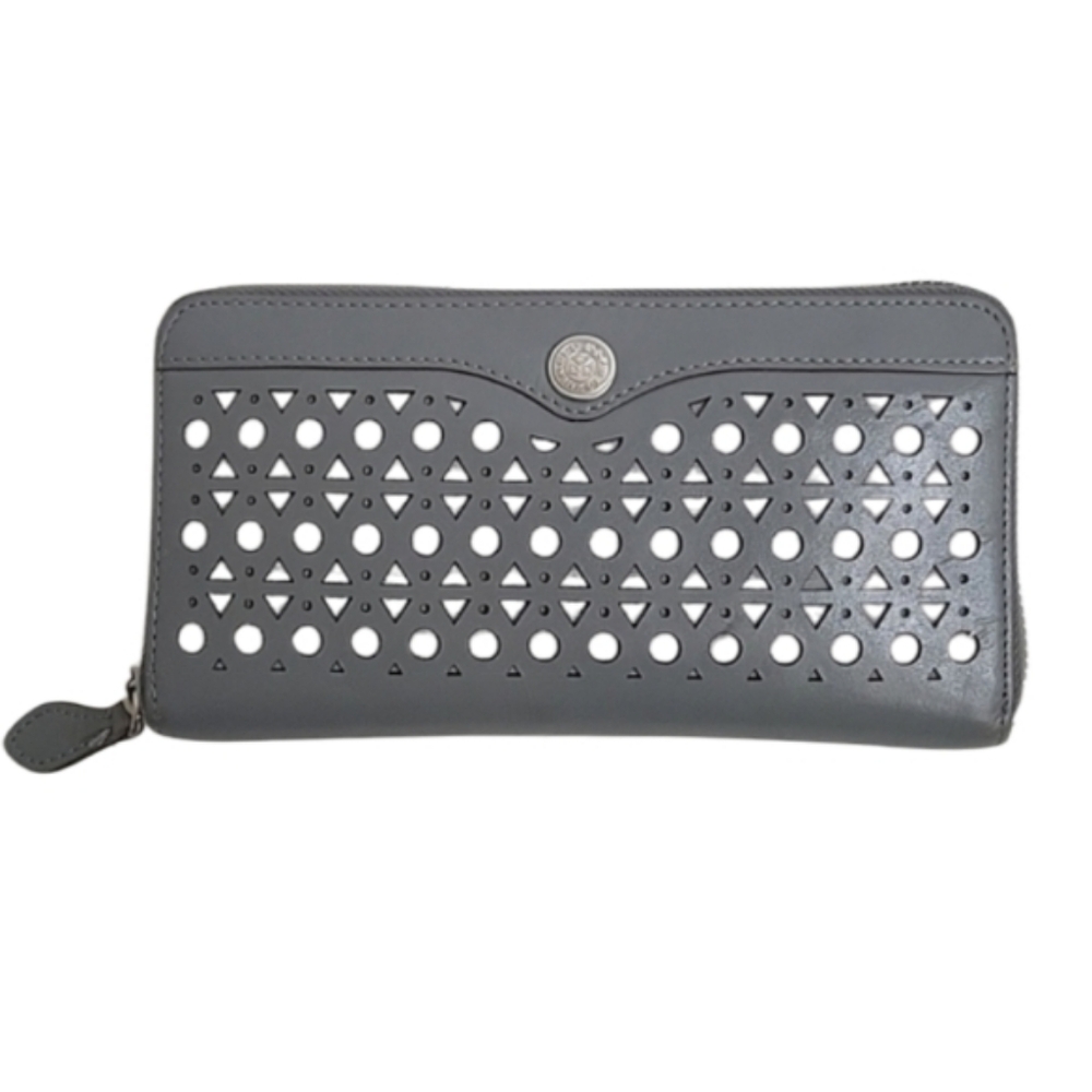 Rebecca Minkoff cut out  leather wallet in grey